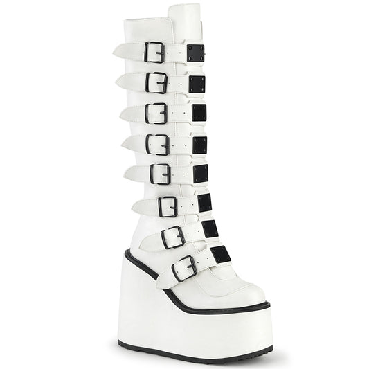 DemoniaCult  Stiefel SWING-815 wht veganes Leder
