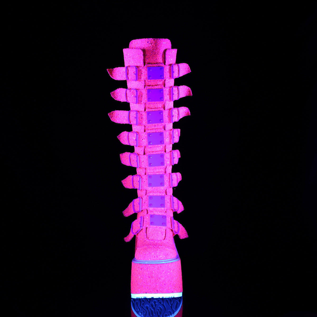 DemoniaCult  Stiefel SWING-815uv Pink Glitter