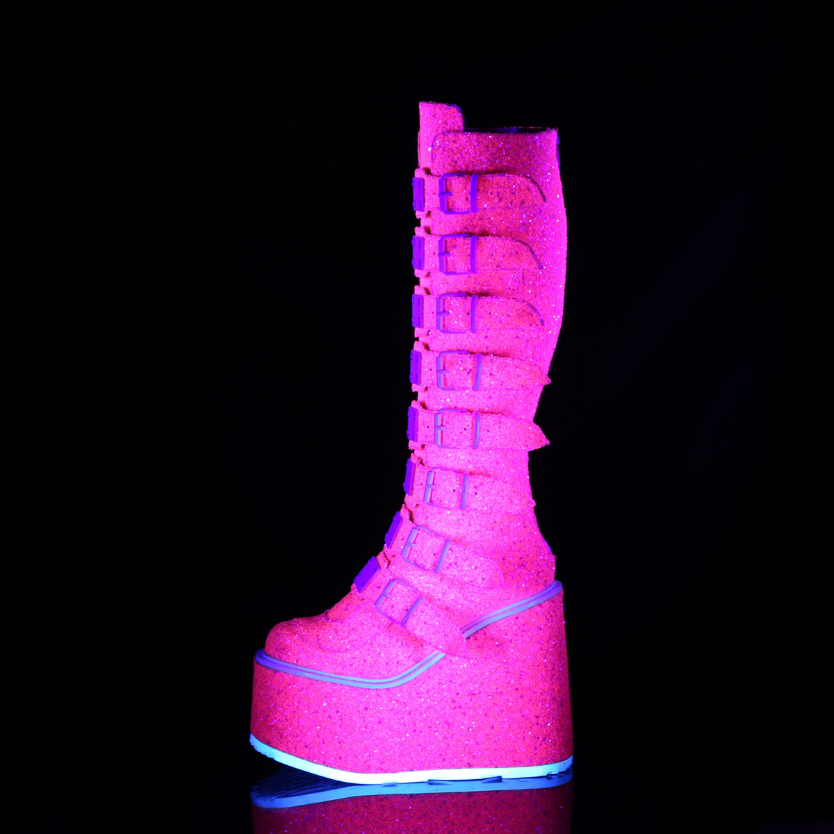 DemoniaCult  Stiefel SWING-815uv Pink Glitter