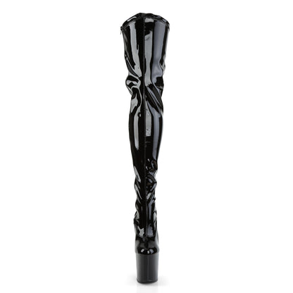 Pleaser Womens  TABOO-3000 Blk Str Pat/Blk