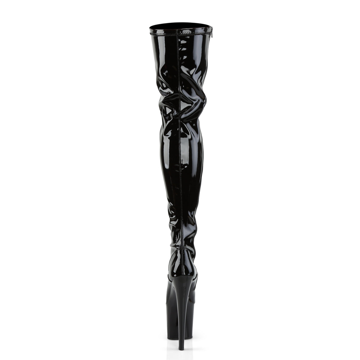 Pleaser Womens  TABOO-3000 Blk Str Pat/Blk