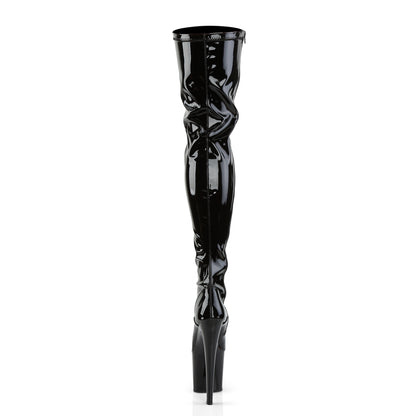 Pleaser Womens  TABOO-3000 Blk Str Pat/Blk