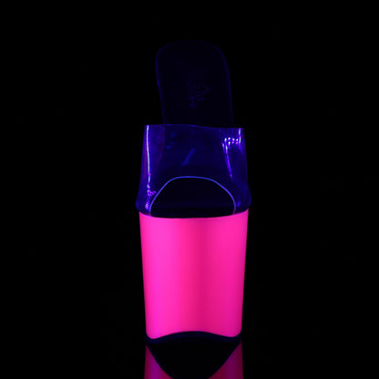 Pleaser Damen Sandalen TABOO-701UV CLR / NEON PINK