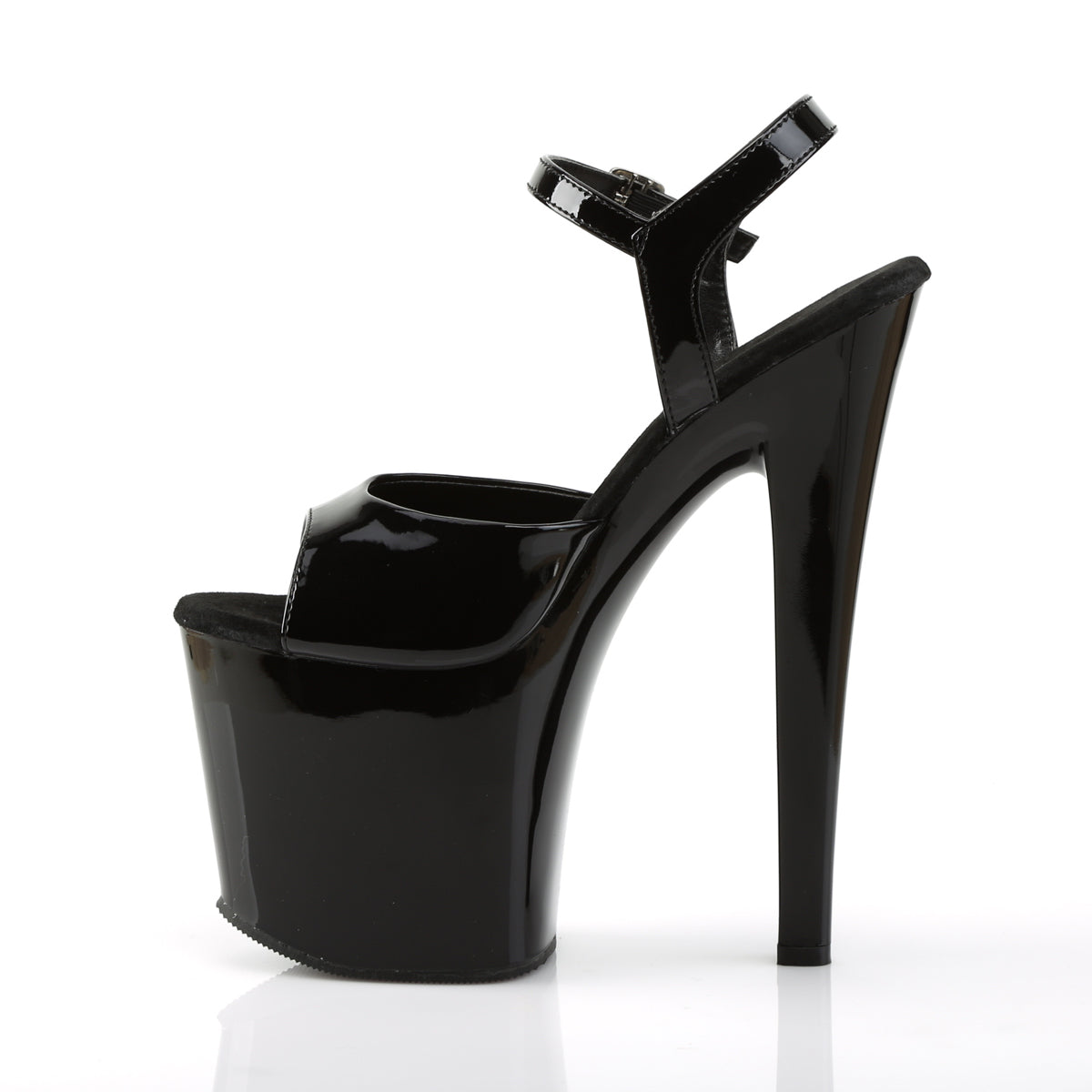 Pleaser Damen Sandalen TABOO-709 BLK Pat / BLK