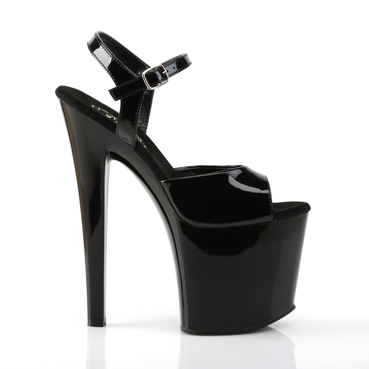 Pleaser Damen Sandalen TABOO-709 BLK Pat / BLK