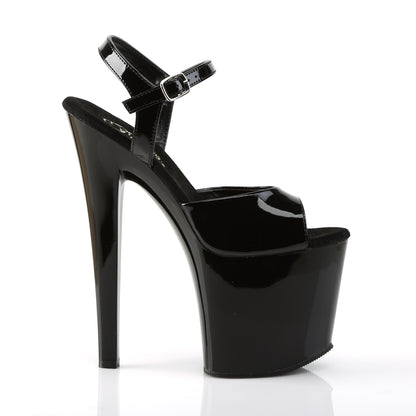 Pleaser Damen Sandalen TABOO-709 BLK Pat / BLK