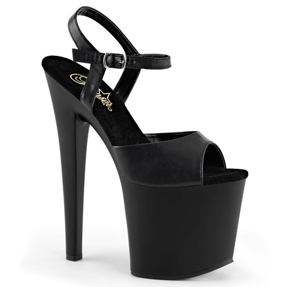 Pleaser Womens Sandals TABOO-709 Blk Faux Leather/Blk Matte