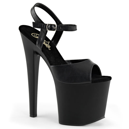 Pleaser Damen Sandalen TABOO-709 BLK Faux Leder / BLK Matte