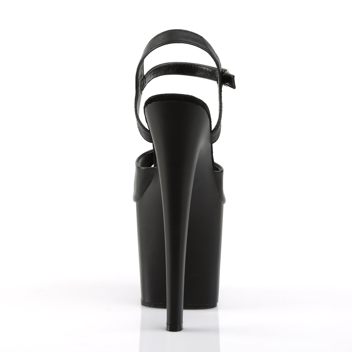 Pleaser Womens Sandals TABOO-709 Blk Faux Leather/Blk Matte