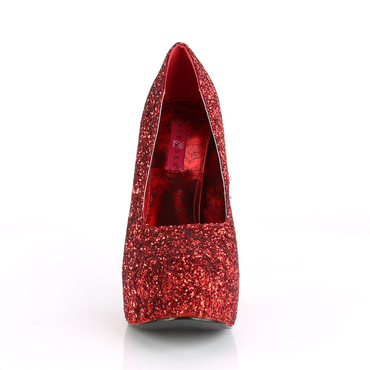 Pleaser Pink Label Womens Pumps TEEZE-06GW Red Glitter