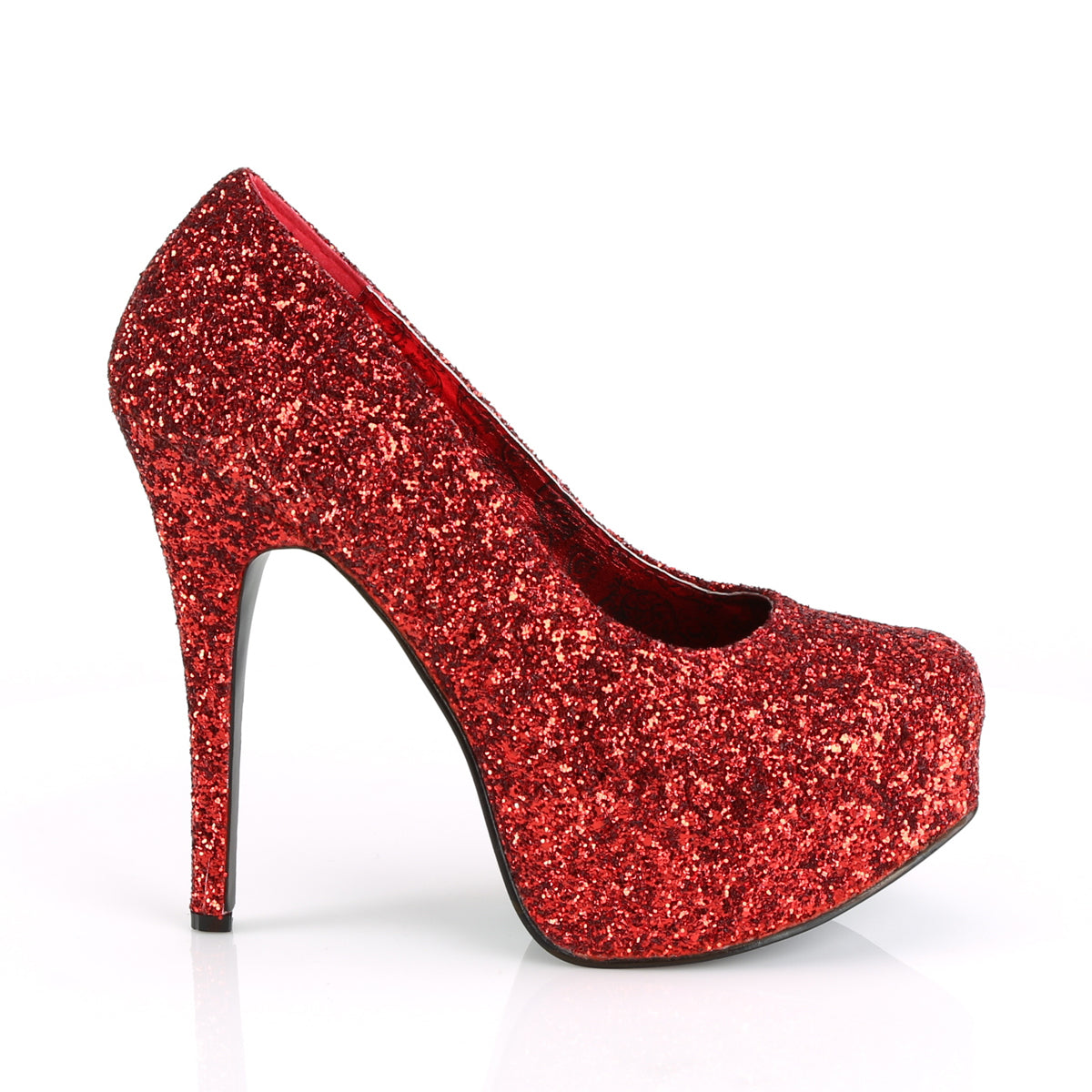 Pleaser Pink Label Womens Pumps TEEZE-06GW Red Glitter