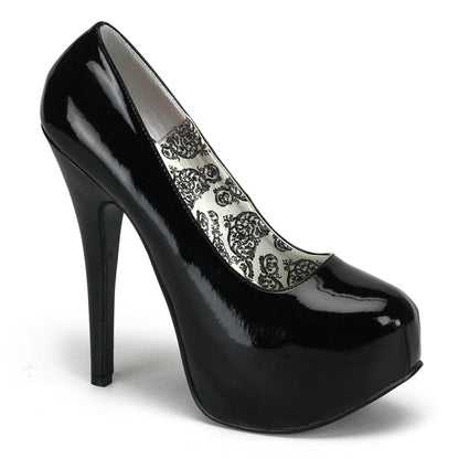 Pleaser Pink Label Womens Pumps TEEZE-06W Blk Pat