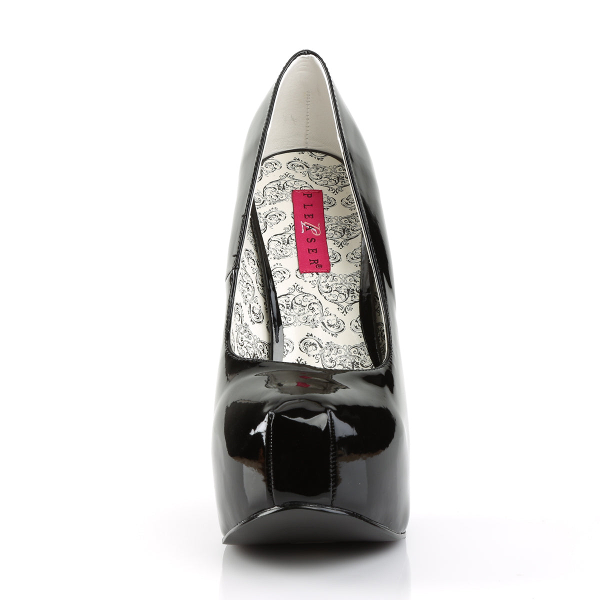 Pleaser Pink Label Womens Pumps TEEZE-06W Blk Pat