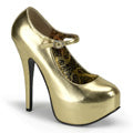 Bordello Womens  TEEZE-07 Gold Met Pu