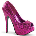 Bordello Frauenpumpen TEEZE-22G H. Pink Glitter