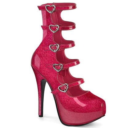 Bordello Women's Boots TEEZE-23 Fuchsia Glitter Pat