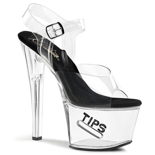 Pleaser Damen Sandalen TIPJAR-708-5 CLR-BLK / CLR