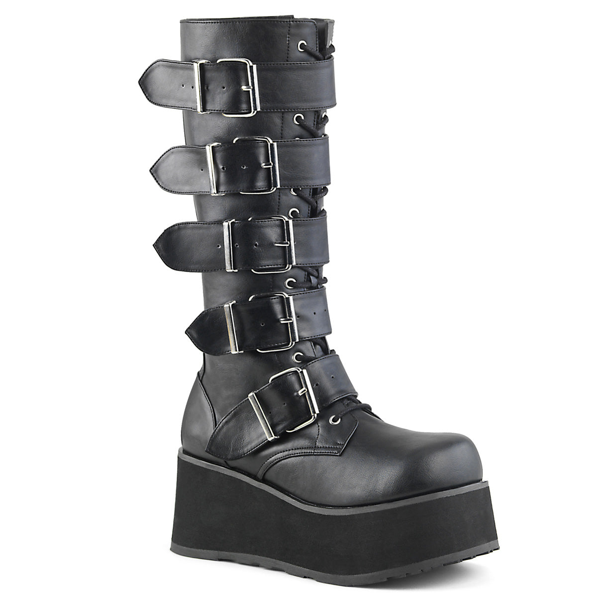 DemoniaCult Mens Boots TRASHVILLE-518 Blk Vegan Leather