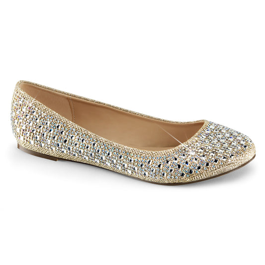 Fabulicious Frauenpumpen TREAT-06 Nude Glitter Mesh Stoff