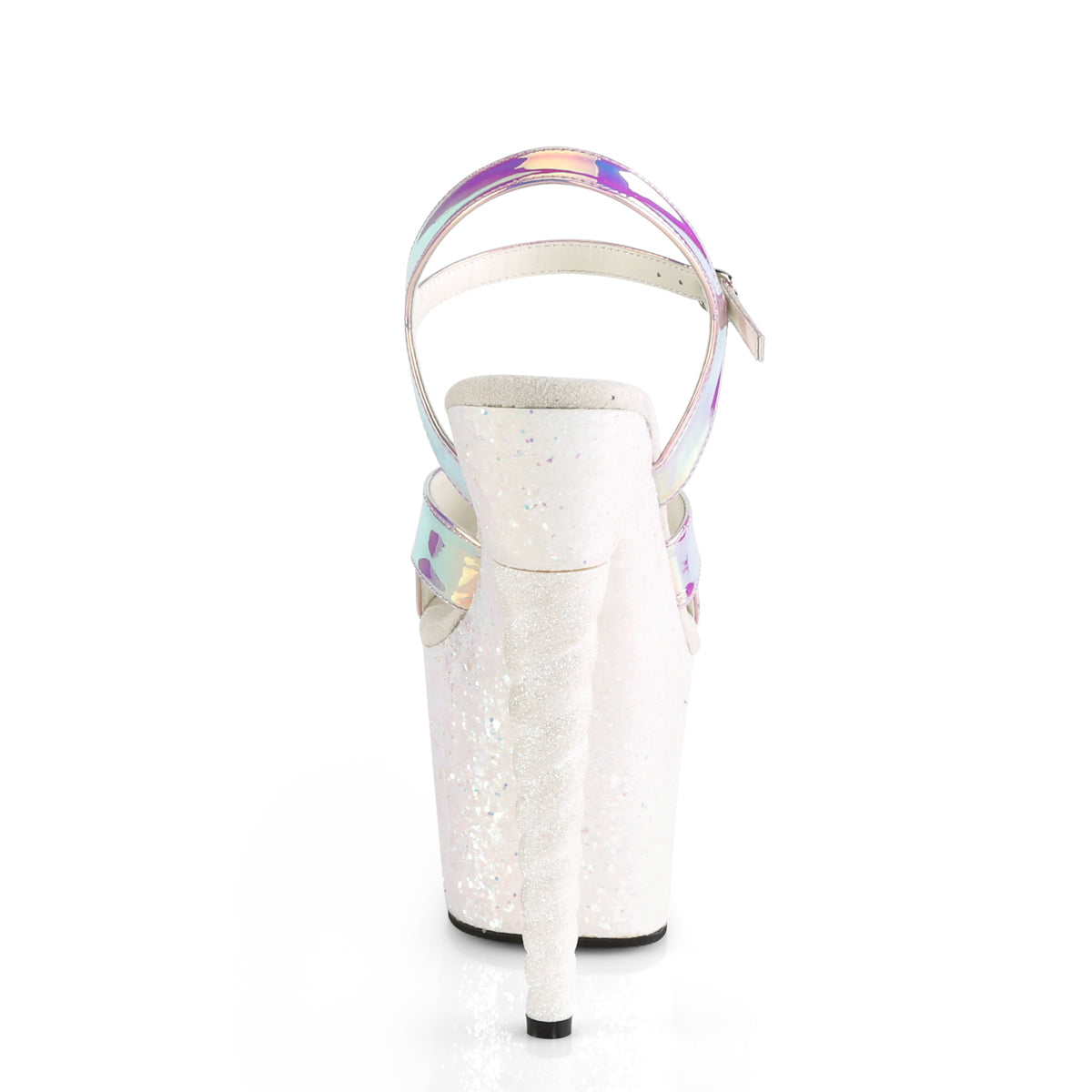 Pleaser Damen Sandalen UNICORN-711LG Purpurrote Verschiebung TPU / Opal Multi Glitter