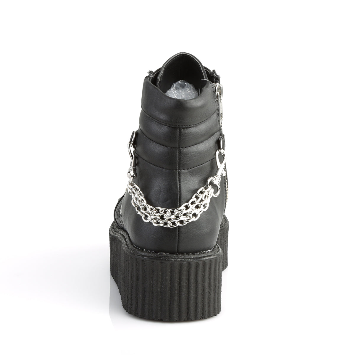 DemoniaCult Herren -Niederschuh V-CREEPER-565 BLK Vegan Leder