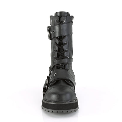 DemoniaCult Herrenstiefel VALOR-220 BLK Vegan Leder