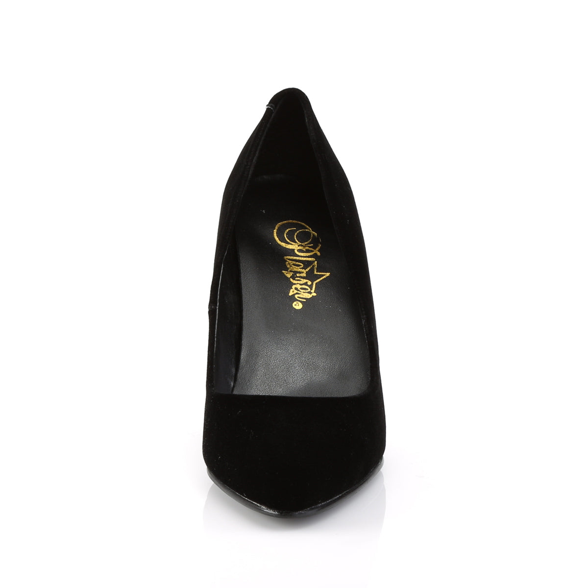 Pleaser Frauenpumpen VANITY-420 BLK Samt.