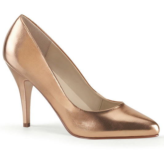 Pleaser Womens Pumps VANITY-420 Rose Gold Metallic Pu