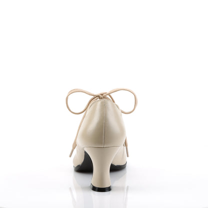 Funtasma Damen Knöchelstiefel VICTORIAN-03 Sahne PU.