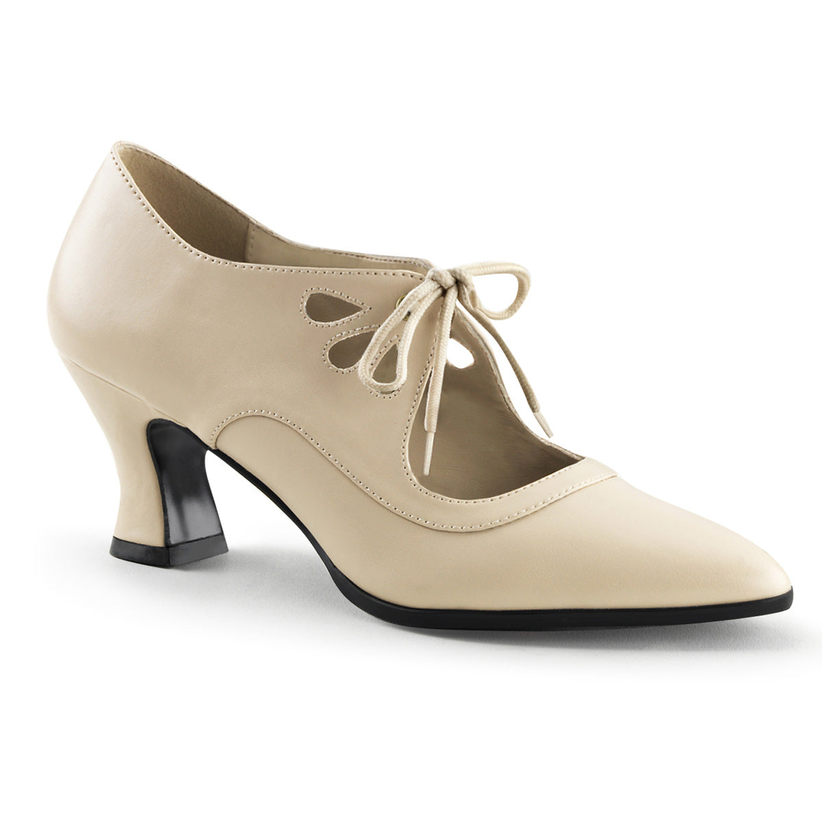 Funtasma Damen Knöchelstiefel VICTORIAN-03 Sahne PU.