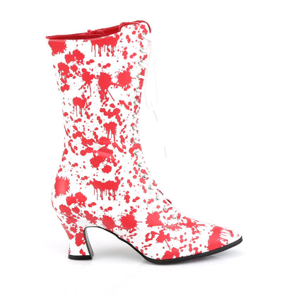 Funtasma Womens Ankle Boots VICTORIAN-120BL Wht-Red Pat