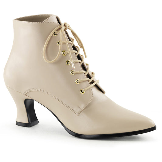 Funtasma Damen Knöchelstiefel VICTORIAN-35 Sahne PU.