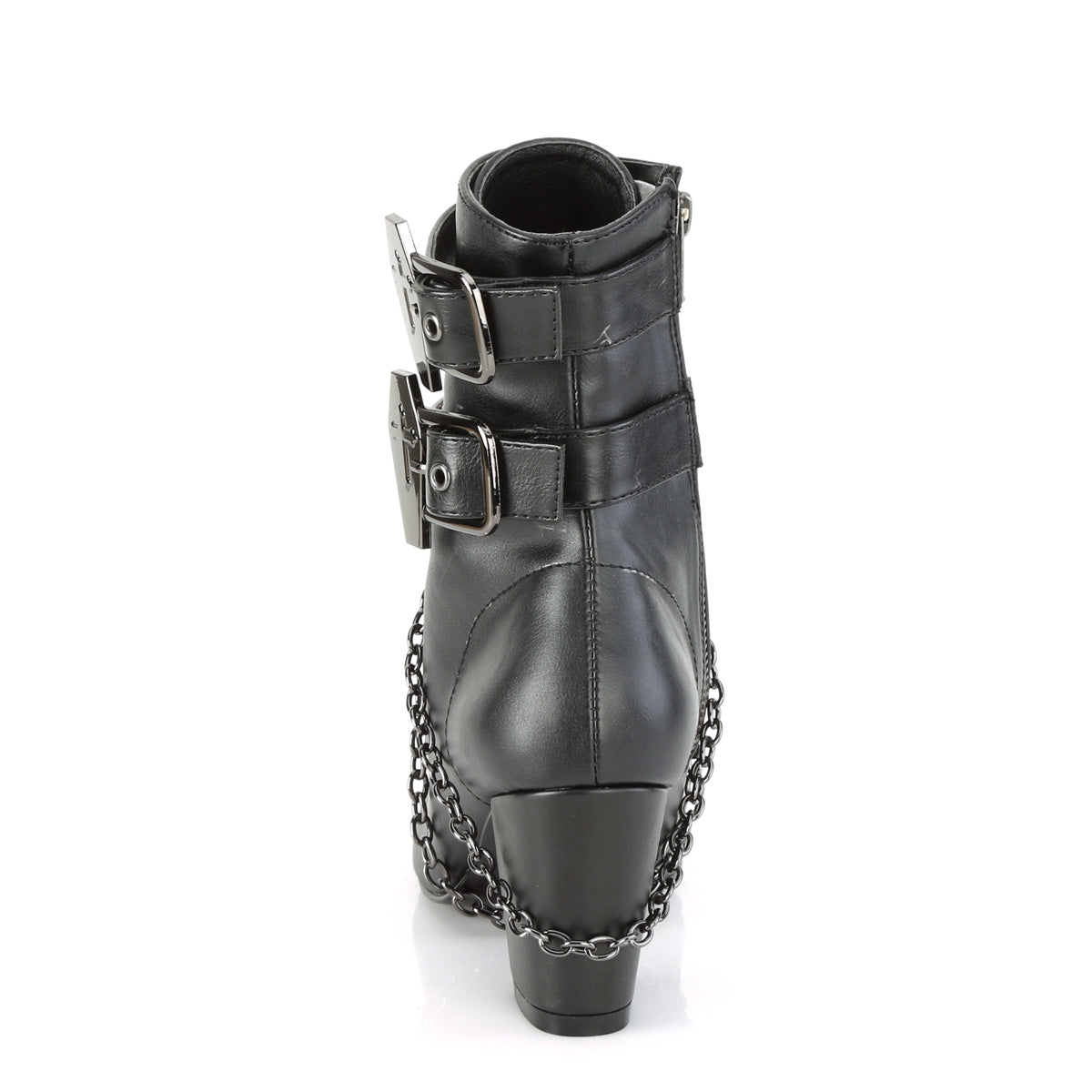 DemoniaCult Damenknöchelstiefel VIVIKA-128 BLK Vegan Leder