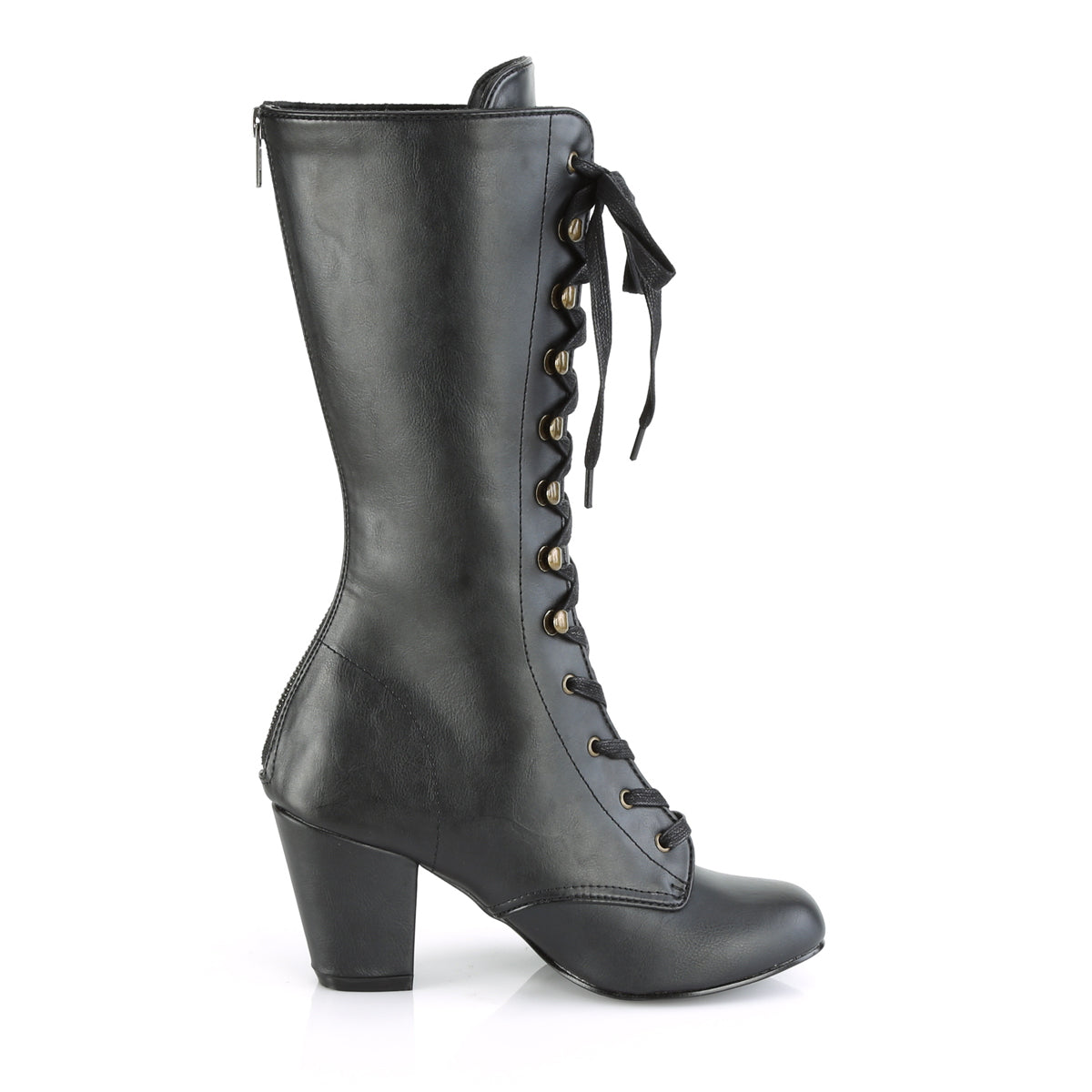 DemoniaCult Frauenstiefel VIVIKA-205 BLK Vegan Leder