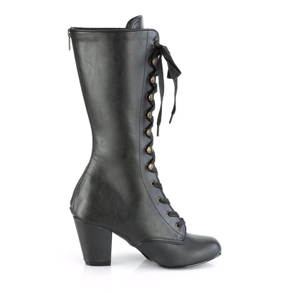 DemoniaCult Frauenstiefel VIVIKA-205 BLK Vegan Leder