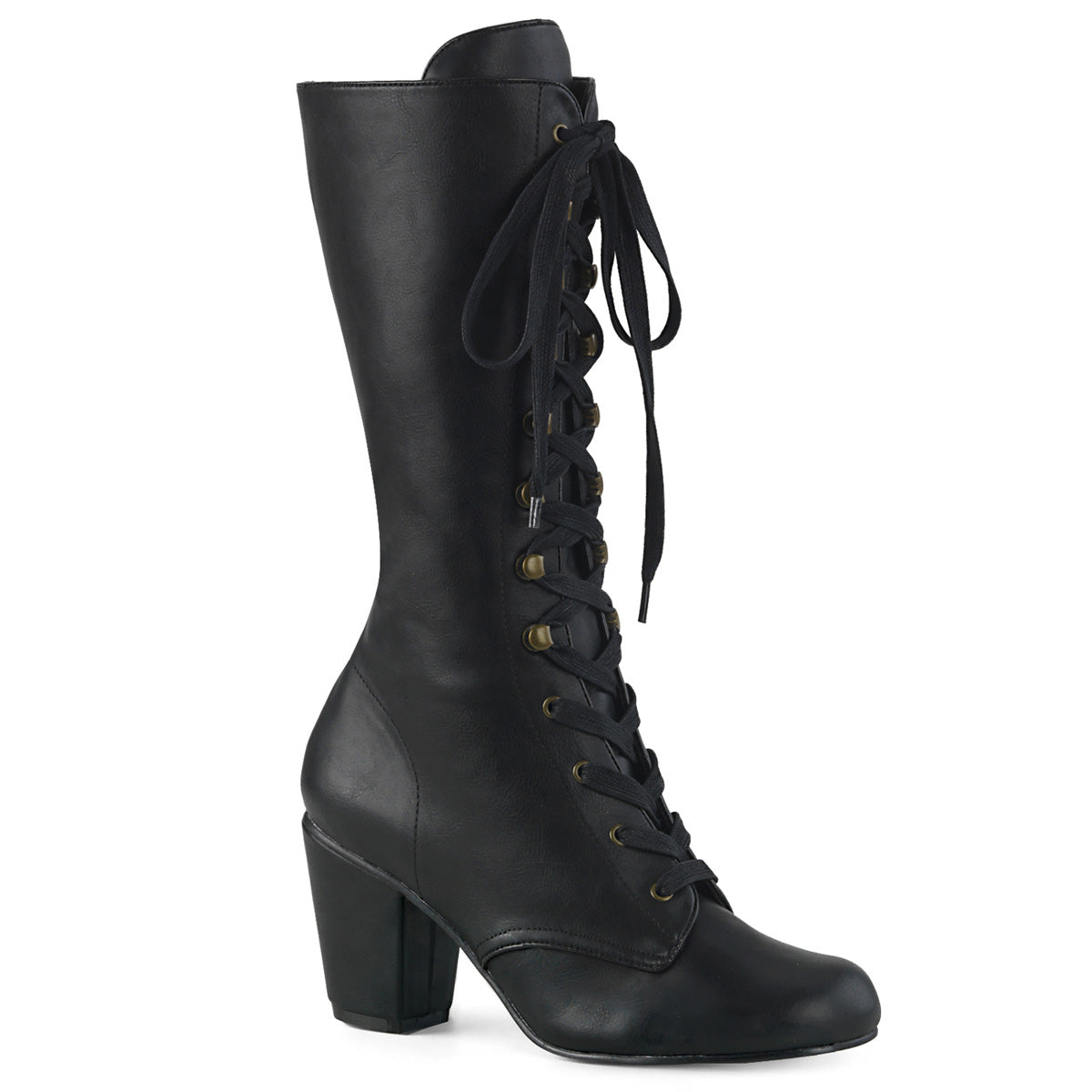 DemoniaCult Frauenstiefel VIVIKA-205 BLK Vegan Leder