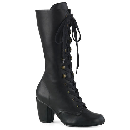 DemoniaCult Frauenstiefel VIVIKA-205 BLK Vegan Leder