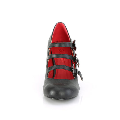 DemoniaCult Frauenpumpen VIVIKA-38 BLK Vegan Leder