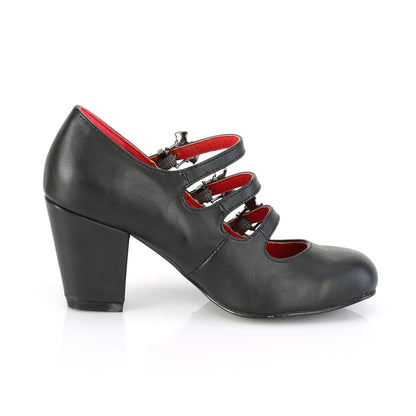 DemoniaCult Frauenpumpen VIVIKA-38 BLK Vegan Leder