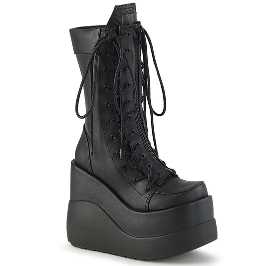 DemoniaCult  Stiefel VOID-118 BLK Vegan Lederpat