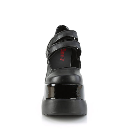 DemoniaCult  Pumps VOID-37 BLK Vegan Lederpat