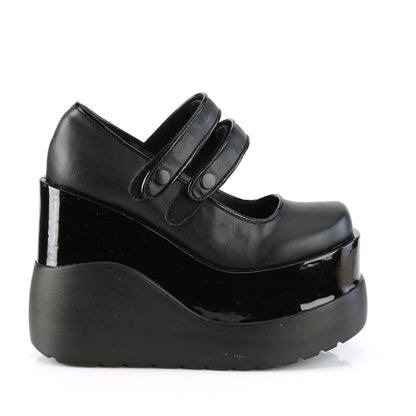 DemoniaCult  Pumps VOID-37 BLK Vegan Lederpat