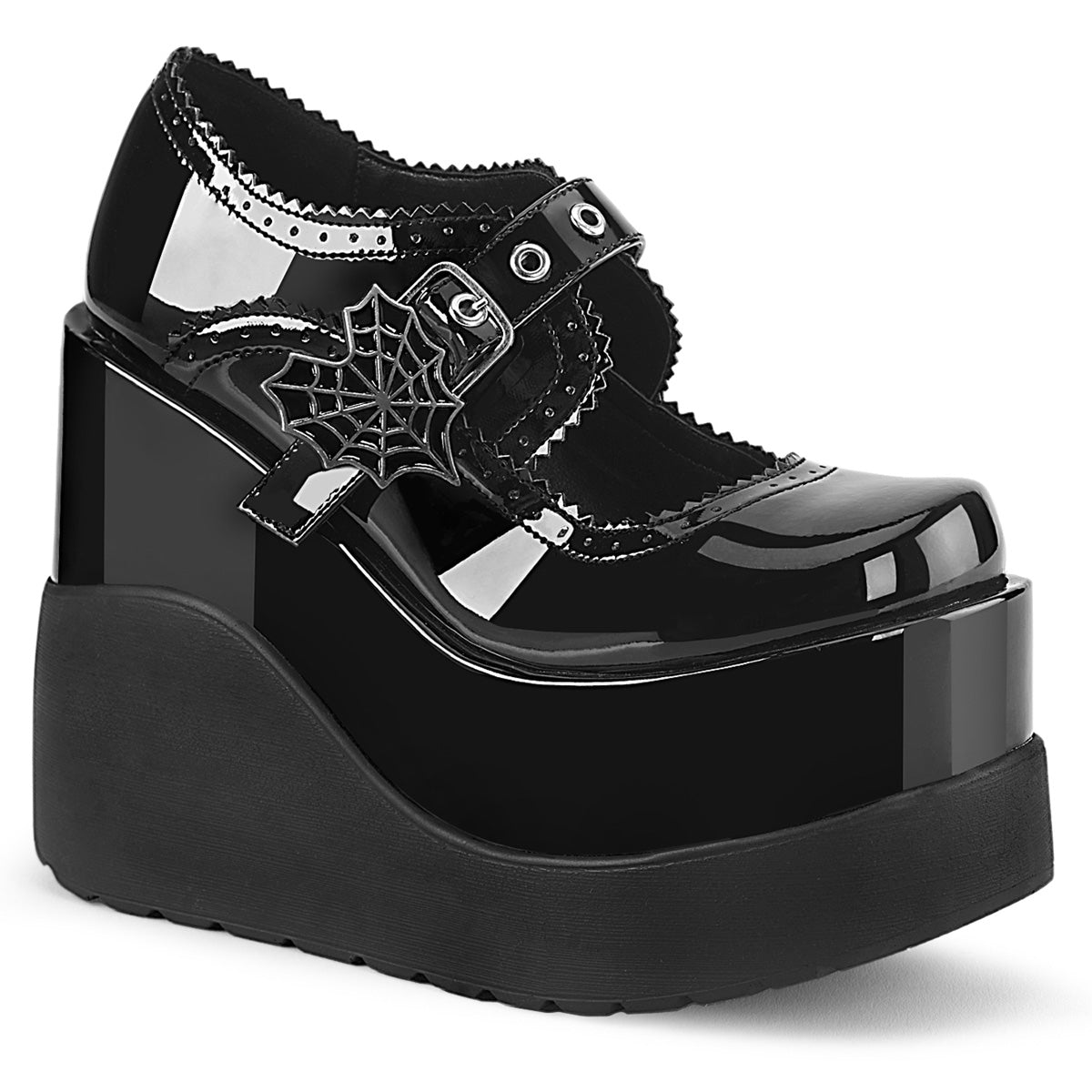 DemoniaCult  Pumps VOID-38 BLK Patent