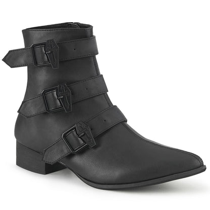 DemoniaCult Herrenstiefel WARLOCK-50-C BLK Vegan Leder