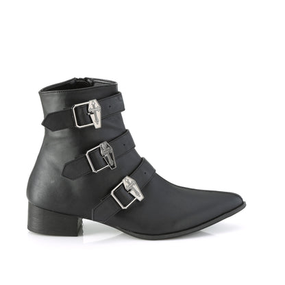 DemoniaCult Herrenstiefel WARLOCK-50-C BLK Vegan Leder