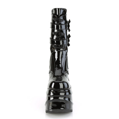DemoniaCult Frauenstiefel WAVE-150 Blk Pat