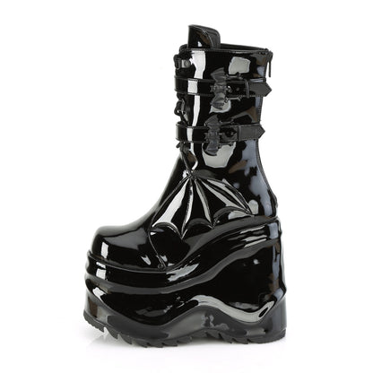 DemoniaCult Frauenstiefel WAVE-150 Blk Pat