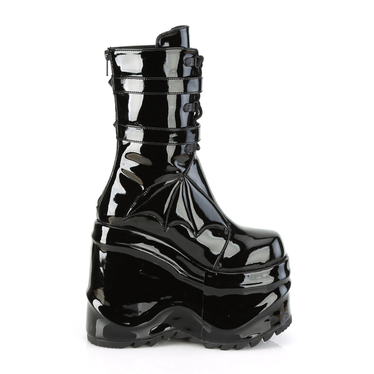 DemoniaCult Frauenstiefel WAVE-150 Blk Pat