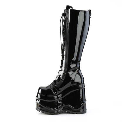 DemoniaCult Frauenstiefel WAVE-200 BLK Patent