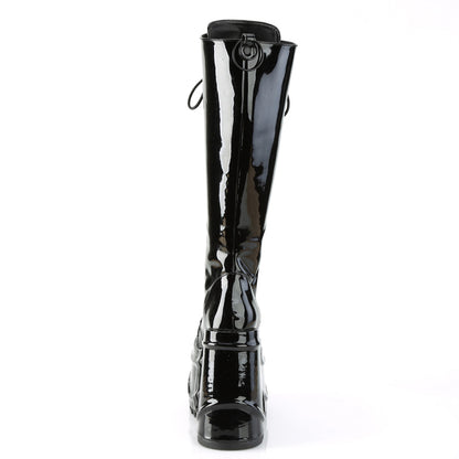 DemoniaCult Frauenstiefel WAVE-200 BLK Patent